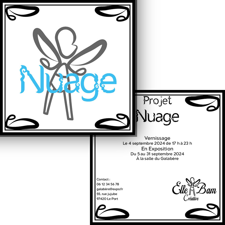 Brochure pour une exposition de photos sur le thème des nuages.